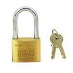 Ifam E Series 40mm Long Shackle Brass Padlock