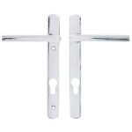 Straight Lever Lever UPVC Multipoint Door Handles - 92mm PZ Sprung 122mm Screw Centres